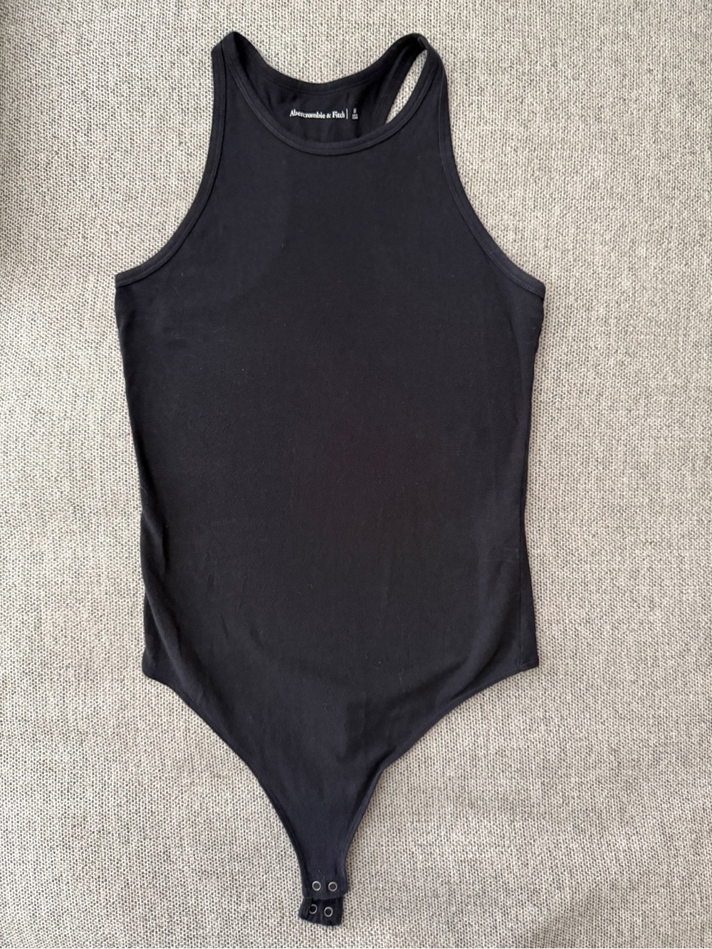 Abercrombie & Fitch Black High-Neck Racerback Bodysuit